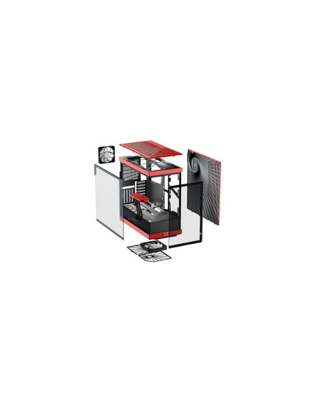 Hyte Y40 Midi Tower Czarny, Czerwony