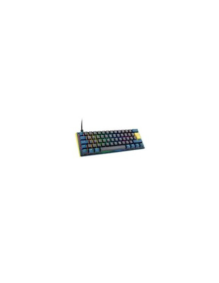 Ducky One 3 Daybreak Mini Klawiatura Gaming Usb Niemiecki Czarny, Niebieski, Zielony