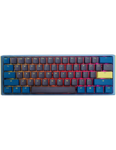 Ducky One 3 Daybreak Mini Klawiatura Gaming Usb Niemiecki Czarny, Niebieski, Zielony