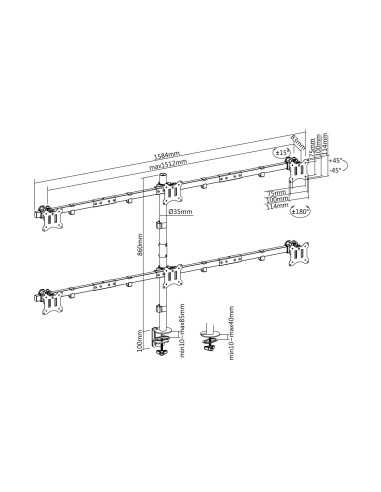 Uchwyt Do Monitora Equip 17"-32" Articulating