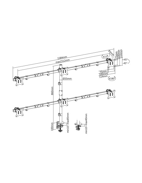 Uchwyt Do Monitora Equip 17"-32" Articulating