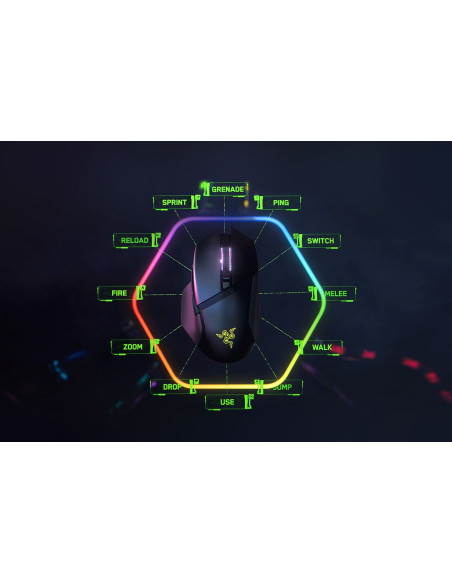 Razer Basilisk V3 Pro Myszka Po Prawej Stronie Rf Wireless + Bluetooth + Usb Type-C Optyczny 30000 Dpi