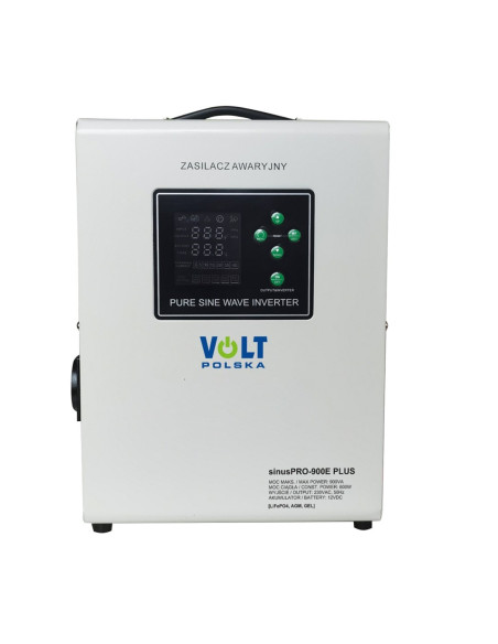 Przetwornica Volt Polska Sinuspro 900E Plus 12V 600/900W Lifepo4, Menu