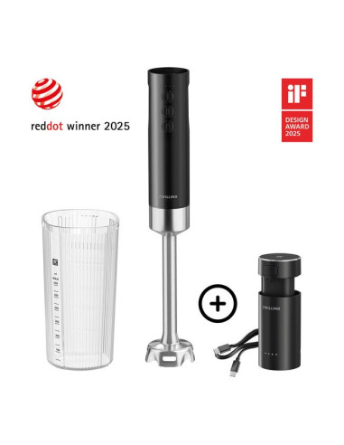 Zwilling Xtend Zestaw Startowy: Bezprzewodowy Blender Ręczny + Bateria Czarny