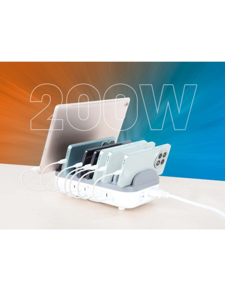 Manhattan 102766 Ładowarka Do Urządzeń Przenośnych Telefon Komórkowy, Smartfon, Tablet Biały, Szary Prąd Przemienny Szybkie Łado