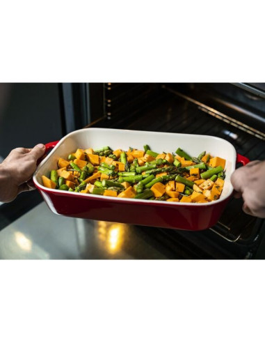 Zestaw 3 Prostokątnych Półmisków Ceramicznych Staub 40508-171-0 - Czerwony