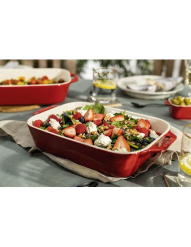 Zestaw 3 Prostokątnych Półmisków Ceramicznych Staub 40508-171-0 - Czerwony