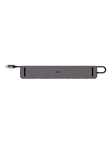 Lindy 43392 Stacja Dokująca Dokujący Usb 3.2 Gen 1 (3.1 Gen 1) Type-C Antracyt