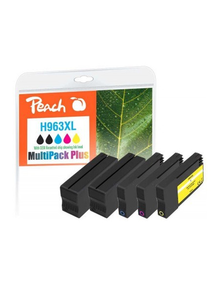 Peach Pi300-1032 Nabój Z Tuszem 5 Szt. Zamiennik Wysoka (Xl) Wydajność Czarny, Cyjan, Różowy, Żółty