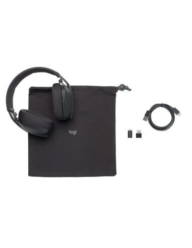Logitech Zone Vibe Zestaw Słuchawkowy Bezprzewodowy Opaska Na Głowę Połączenia/Muzyka Bluetooth Grafitowy