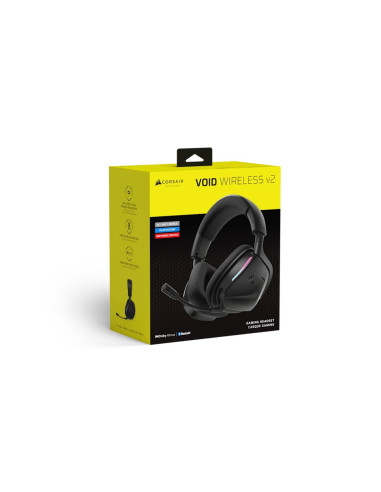 Corsair Void Wireless V2 Zestaw Słuchawkowy Przewodowy I Bezprzewodowy Opaska Na Głowę Gaming Usb Type-C Bluetooth Czarny