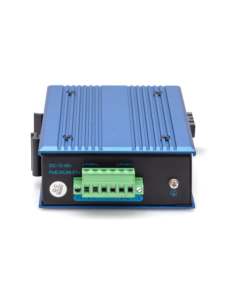 Przemysłowy Mediakonwerter 1000Base-Tx Poe 30W - 1000Base-Fx Sfp (Bez Modułu) Din Rozszerzony Zakres Temp