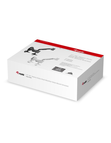Wspornik Biurka Equip 17"-49"/1Tft 180° Sprężyna Gazowa 20Kg Biały Detaliczny