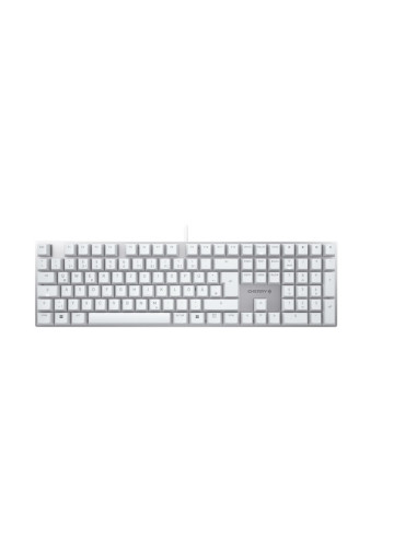 Cherry Kc 200 Mx Klawiatura Uniwersalne Usb Qwertz Niemiecki Srebrny, Biały