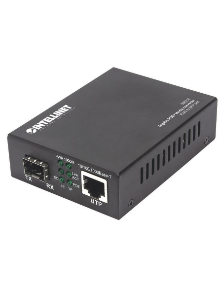 Intellinet 508216 Konwerter Sieciowy 1000 Mbit/S Czarny