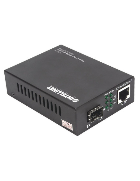 Intellinet 508216 Konwerter Sieciowy 1000 Mbit/S Czarny