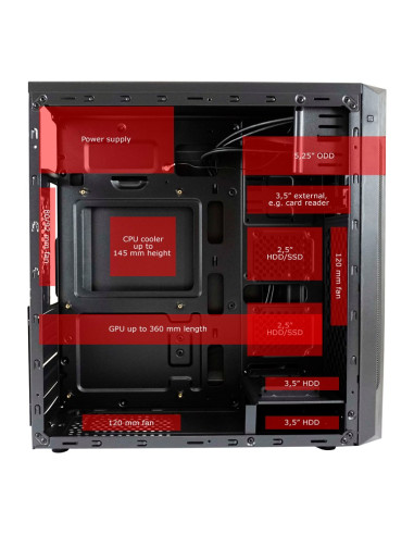 Lc-Power 7040B Midi Tower Czarny