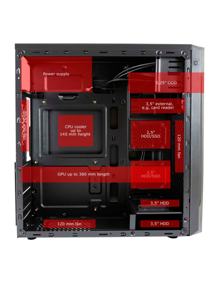 Lc-Power 7040B Midi Tower Czarny