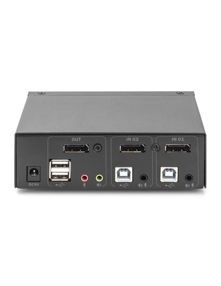 Digitus Przełącznik Kvm, 2X1 Dp, Dp Out, Usb