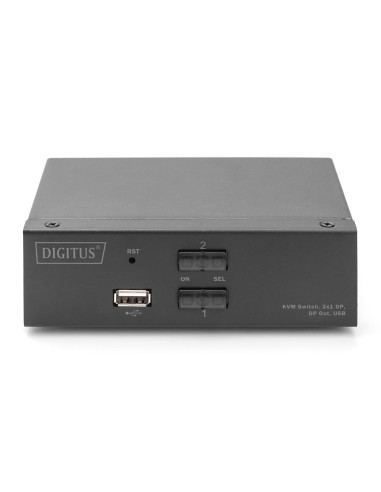 Digitus Przełącznik Kvm, 2X1 Dp, Dp Out, Usb