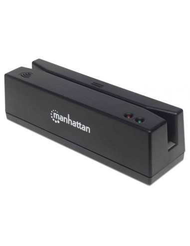 Manhattan Magnetkartenleser Usb Drei Spuren Leser   Schwarz