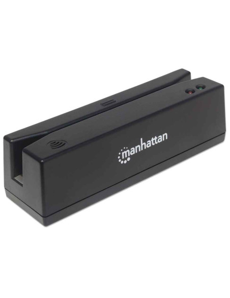 Manhattan Magnetkartenleser Usb Drei Spuren Leser   Schwarz