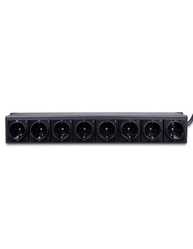 Lindy 73025 Rozdzielacz Zasilania Pdu 8 X Gniazdo Sieciowe 1.5U Czarny