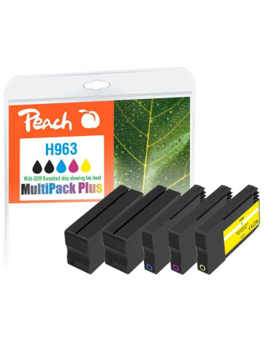 Peach 6Zc70Ae Nabój Z Tuszem 5 Szt. Zamiennik Czarny, Cyjan, Purpurowy, Żółty