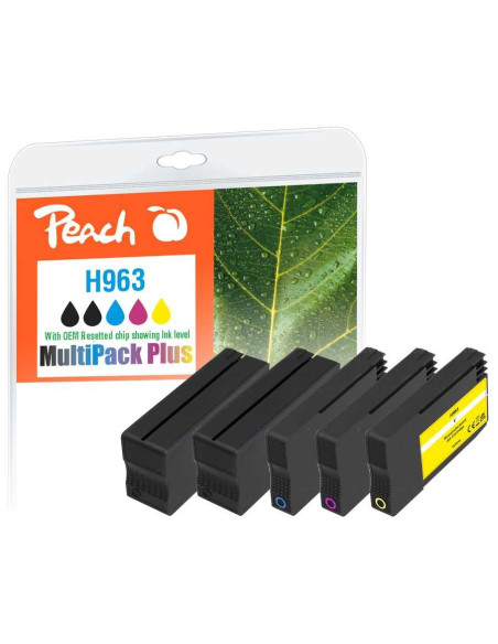 Peach 6Zc70Ae Nabój Z Tuszem 5 Szt. Zamiennik Czarny, Cyjan, Purpurowy, Żółty