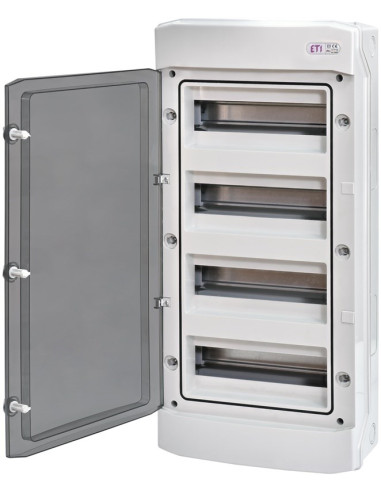 Ech-48Pt-S Rozdzielnia Plastikowa Nt 48M 4X 12M N+Pe Ip65 Drzwi Dymne Biały Dido 1500V/Dc