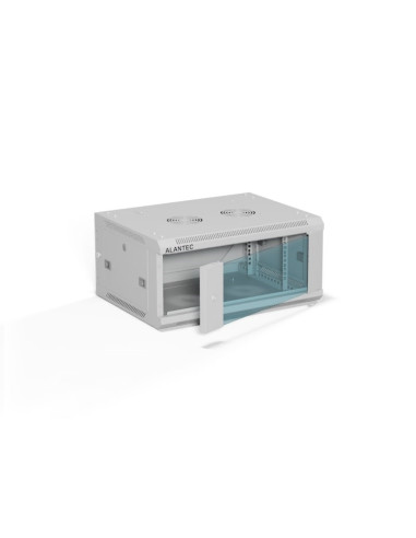 Alantec Szafa Wisząca 19" 4U 600X450, Drzwi Szklane,  Kolor Szary, Zmontowana (Sw-4U-600-450-01-Sa)