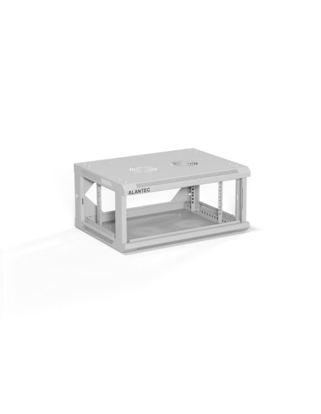 Alantec Szafa Wisząca 19" 4U 600X450, Drzwi Szklane,  Kolor Szary, Zmontowana (Sw-4U-600-450-01-Sa)