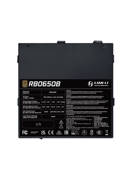Lian Li Rb0650B.b Moduł Zasilaczy 650 W 24-Pin Atx Atx Czarny