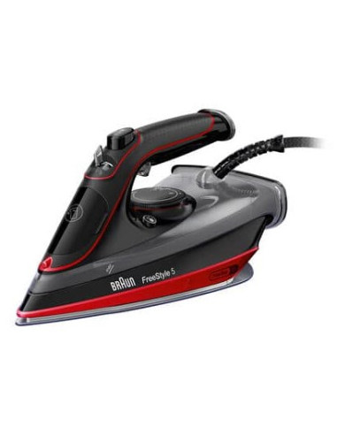 Braun Texstyle 5 Si 5057 Rd Żelazko Parowe Płyta Ceramiczna 2700 W Czarny, Czerwony