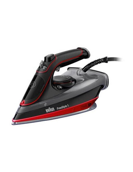 Braun Texstyle 5 Si 5057 Rd Żelazko Parowe Płyta Ceramiczna 2700 W Czarny, Czerwony