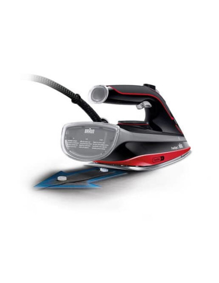 Braun Texstyle 5 Si 5057 Rd Żelazko Parowe Płyta Ceramiczna 2700 W Czarny, Czerwony