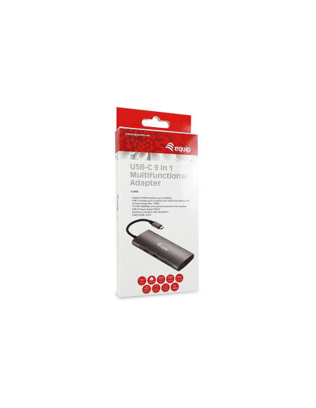 Equip 133490 Stacja Dokująca Przewodowa Usb 3.2 Gen 1 (3.1 Gen 1) Type-C Szary