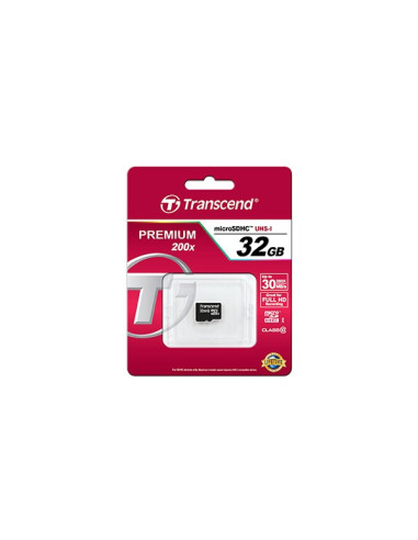 Sd Microsd Card  32Gb Transcend Sdhc Class10 W/Adapter