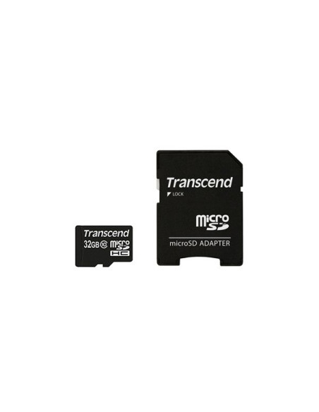 Sd Microsd Card  32Gb Transcend Sdhc Class10 W/Adapter