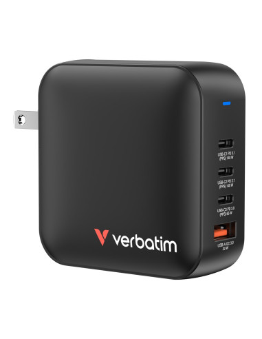 Ładowarka Verbatim Mini Gan 165W 3Xusb-C 1Xusb-A Us/Eu/Uk