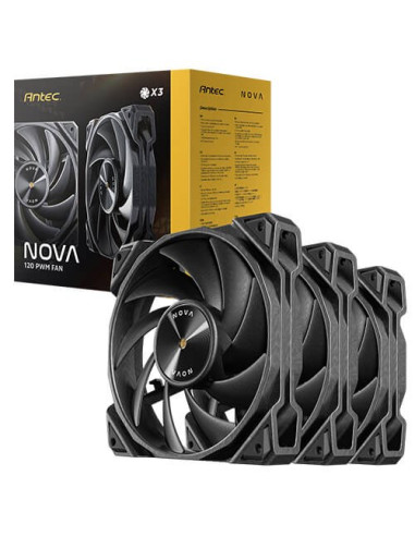 Antec Nova Obudowa Komputera Wentylator 12 Cm Czarny 3 Szt.