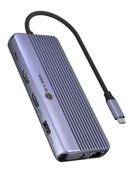 Icy Box Ib-Dk4062-Cpd Przewodowa Usb 3.2 Gen 1 (3.1 Gen 1) Type-C Antracyt