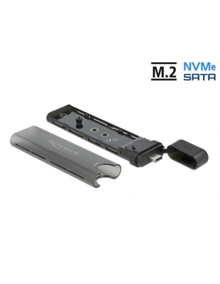 Delock Obudowa Zewnętrzna Usb Type-C Na M.2 Nvme Pcie Lub Sata Ssd - Beznarzędziowa