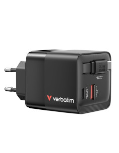 Ładowarka Verbatim Gan 65W 2Xusb-C Pd,1Xusb-A, Retrac. Przewód 32217 2