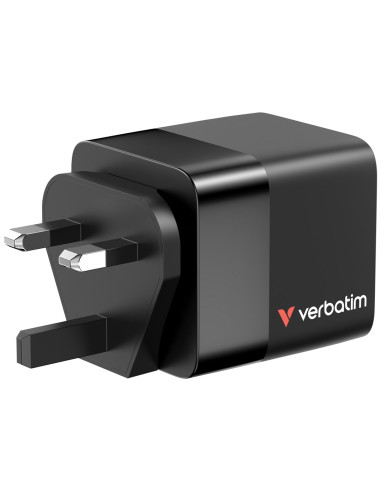 Ładowarka Verbatim Gan 65W 2Xusb-C Pd,1Xusb-A, Retrac. Przewód 32217