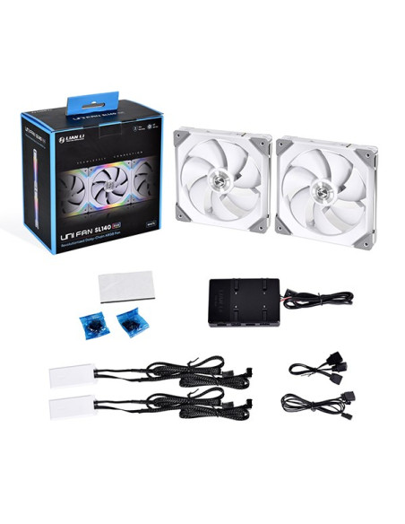 Lian Li Uni Fan Sl140 Obudowa Komputera Wentylator 14 Cm Biały 2 Szt.