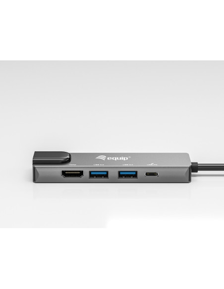 Equip 133489 Stacja Dokująca Przewodowa Usb 3.2 Gen 1 (3.1 Gen 1) Type-C Szary
