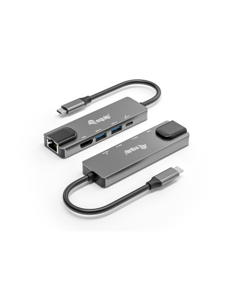 Equip 133489 Stacja Dokująca Przewodowa Usb 3.2 Gen 1 (3.1 Gen 1) Type-C Szary