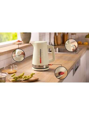 Czajnik Bosch Mymoment Twk4M227 (2400W  Kremowy)