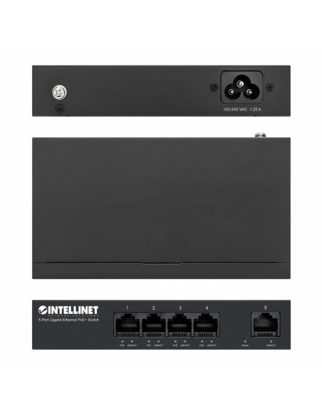 Intellinet 561792 Przełącznik Sieciowy Gigabit Ethernet (10/100/1000) Obsługa Poe Czarny